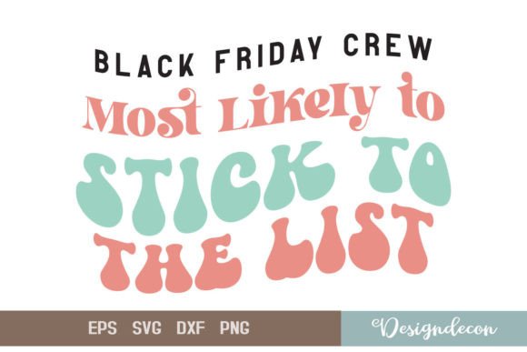 Black Friday Crew Groovy Sublimation SVG for Crafts and Graphics