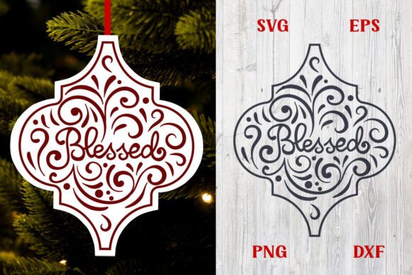 Blessed Christmas Arabesque SVG for Crafts and Graphics