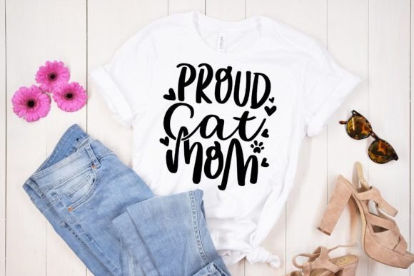 Proud Cat Mom Funny Cat SVG Quote for Crafts and Graphics