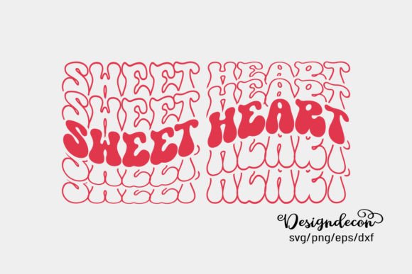 Sweet Heart Retro Groovy Sublimation Svg for Crafts and Graphics